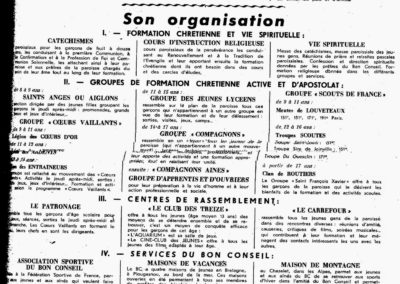 organisation du BC 12-1952