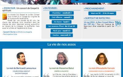 Les nouvelles du BC : newsletter mensuelle